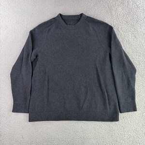 Lululemon Sweater Mens XL Grey Textured Crewneck Coolmax Cotton LM3DQBS
